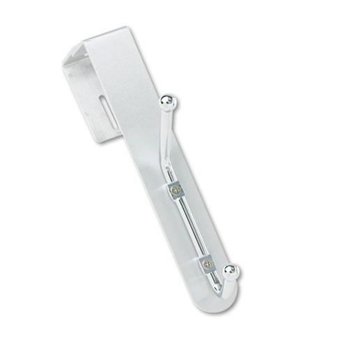 Picture of Over-The-Panel Double-Garment Hook, Satin Aluminum/Chrome