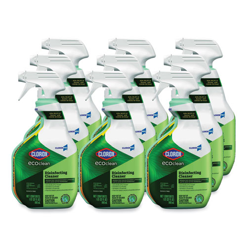 Clorox+Pro+EcoClean+Disinfecting+Cleaner%2C+Unscented%2C+32+oz+Spray+Bottle%2C+9%2FCarton