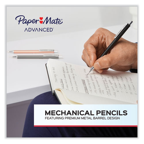 Picture of Advanced Mechanical Pencils, 0.7 mm, HB (#2), Black Lead, Gun Metal Gray; Rose Gold Barrel, 2/Pack