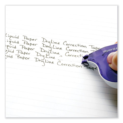 Picture of DryLine Correction Tape, Non-Refillable, Green/Purple Applicators, 0.17" x 472", 2/Pack