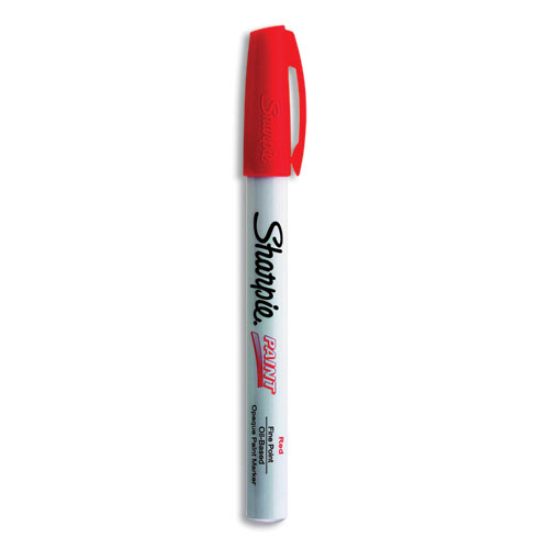 Picture of Permanent Paint Marker, Fine Bullet Tip, Red