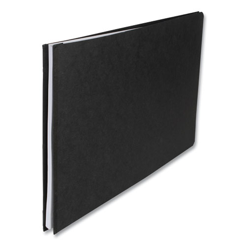 Picture of Pressboard Report Cover with Tyvek Reinforced Hinge, Two-Piece Prong Fastener, 3" Capacity, 11 x 17,  Black/Black