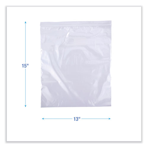 Picture of Reclosable Food Storage Bags, 2 Gallon, 13" x 15", Clear, 100/Box