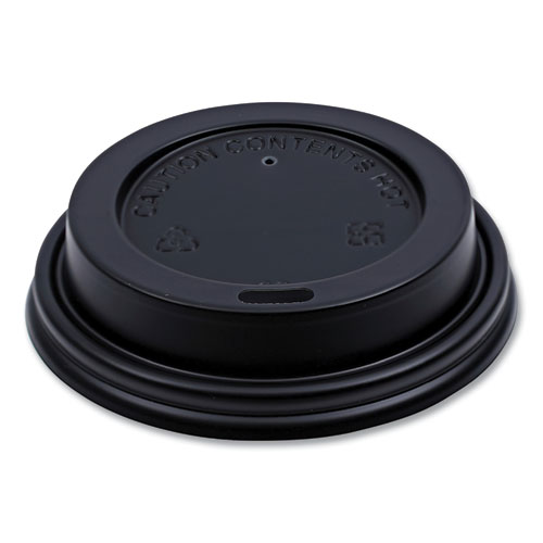 Picture of Hot Cup Lids, Fits 8 oz Hot Cups, Black, 1,000/Carton