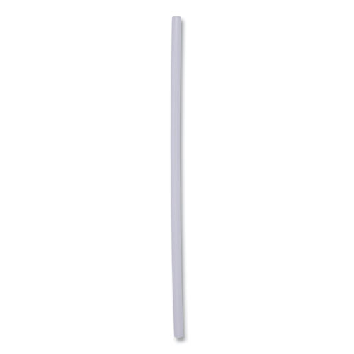 Picture of Jumbo Straws, 7.75", Plastic, Translucent, Unwrapped, 250/Pack, 50 Packs/Carton
