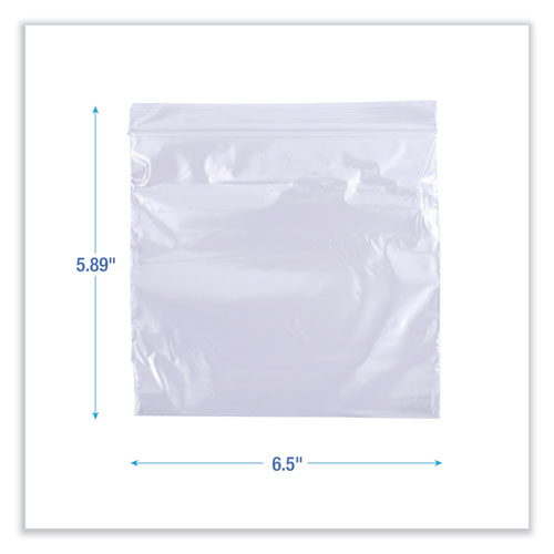 Picture of Reclosable Food Storage Bags, Sandwich, 6.5" x 5.89", Clear, 500/Box