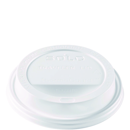 Picture of Solo Traveler Sip Through Lids for ThermoGuard Hot Cups, Fits 12, 16, 20, 24 oz, White, 1,200/Carton