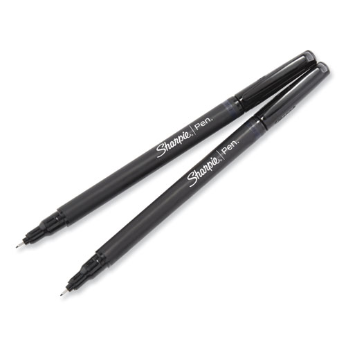 Picture of Art Pen Porous Point Pen, Stick, Fine 0.4 mm, Assorted Ink Colors, Black Barrel, 24/Pack