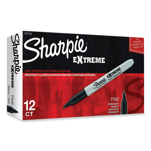 Picture of Extreme Marker, Fine Bullet Tip, Black, Dozen