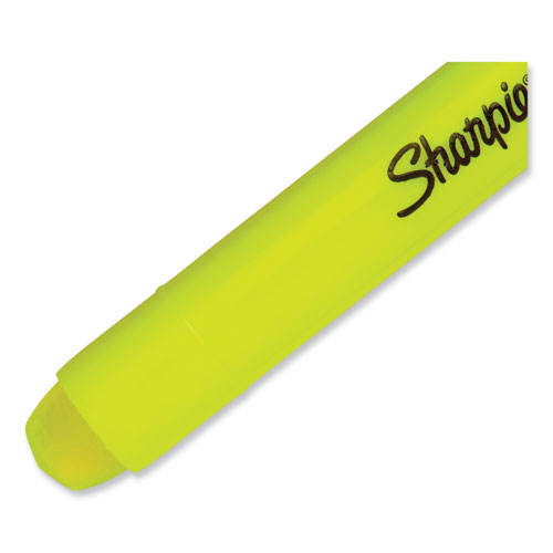 Picture of Gel Highlighters, Fluorescent Yellow Ink, Bullet Tip, Yellow Barrel