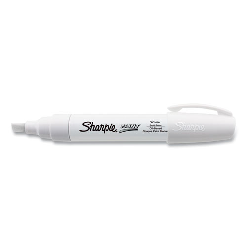 Picture of Permanent Paint Marker, Extra-Broad Chisel Tip, White