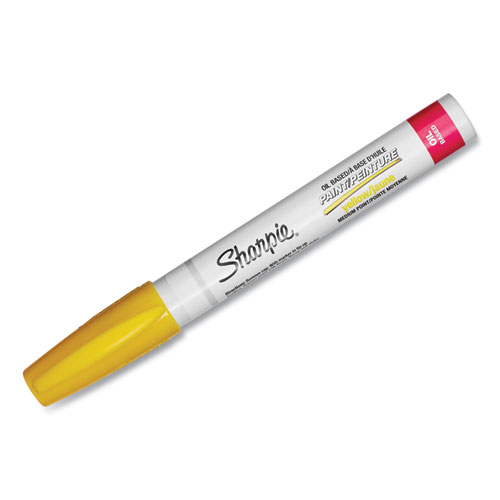 Picture of Permanent Paint Marker, Medium Bullet Tip, Yellow