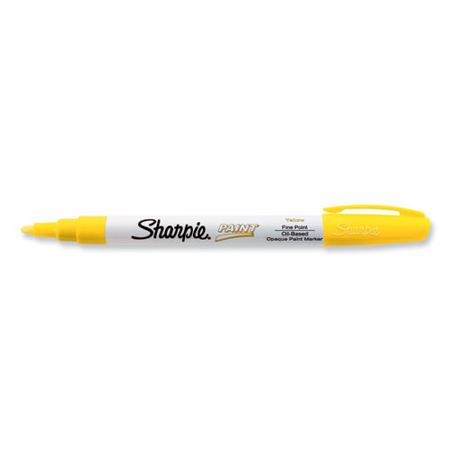 Picture of Permanent Paint Marker, Fine Bullet Tip, Yellow