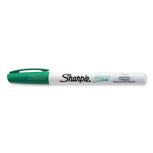 Picture of Permanent Paint Marker, Fine Bullet Tip, Green