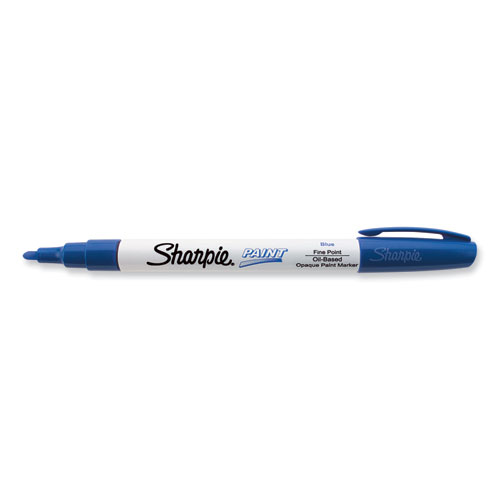 Picture of Permanent Paint Marker, Fine Bullet Tip, Blue