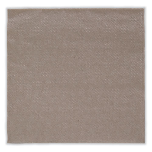 Picture of Beverage Napkins, 1-Ply, 9.5" x 9.5", Kraft, 500/Pack, 8 Packs/Carton