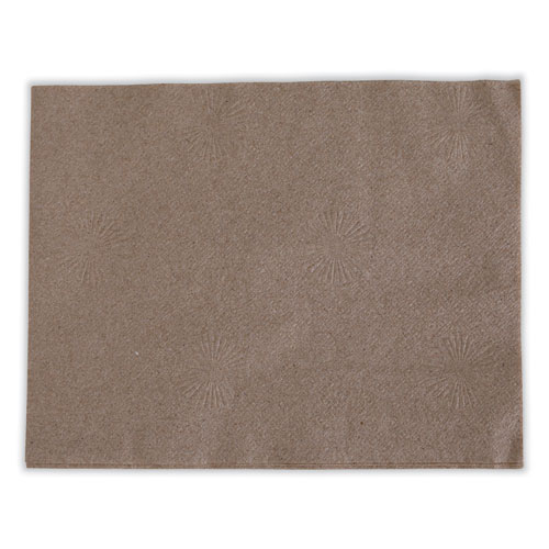 Picture of 1/4-Fold Lunch Napkins, 1-Ply, 13 x 10, Kraft, 500/Pack, 12 Packs/Carton