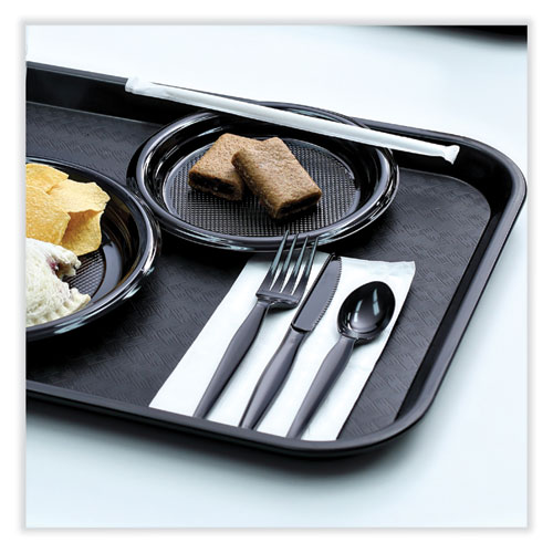 Picture of Heavyweight Wrapped Polystyrene Cutlery, Knife, Black, 1,000/Carton