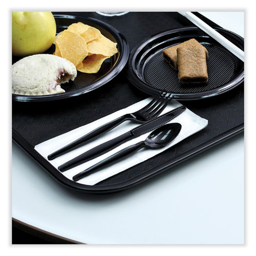 Picture of Heavyweight Wrapped Polystyrene Cutlery, Knife, Black, 1,000/Carton