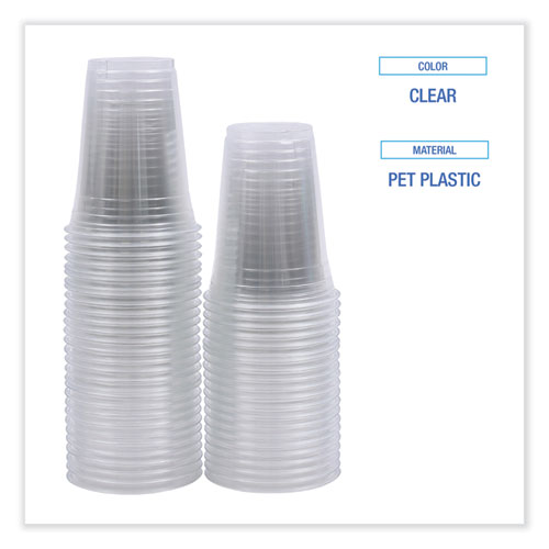 Picture of Clear Plastic Cold Cups, 16 oz, 50/Sleeve, 20 Sleeves/Carton