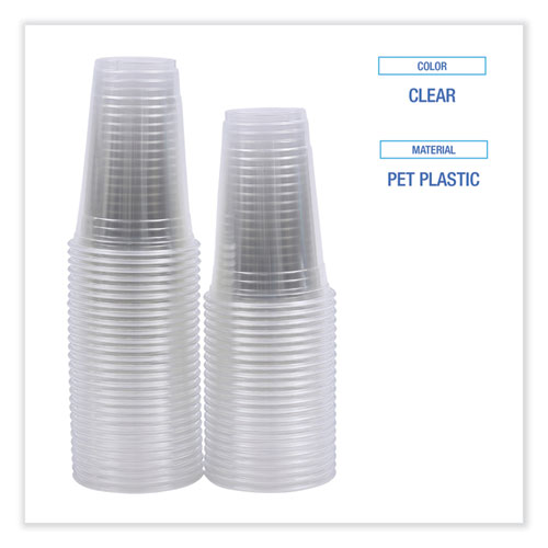 Picture of Clear Plastic Cold Cups, 20 oz, 50/Sleeve, 20 Sleeves/Carton