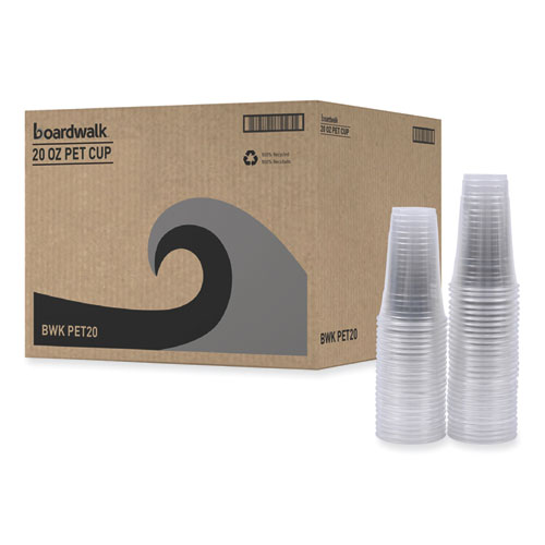 Picture of Clear Plastic Cold Cups, 20 oz, 50/Sleeve, 20 Sleeves/Carton