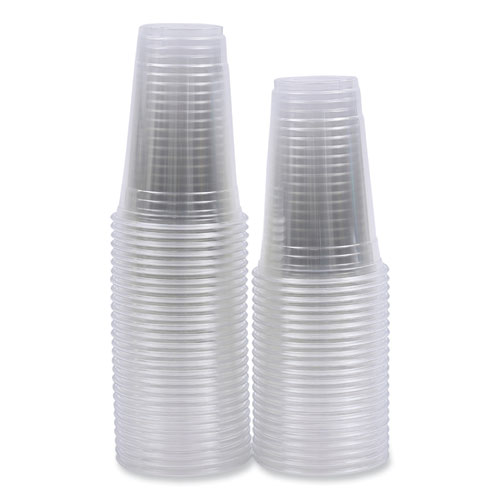 Picture of Clear Plastic Cold Cups, 20 oz, 50/Sleeve, 20 Sleeves/Carton