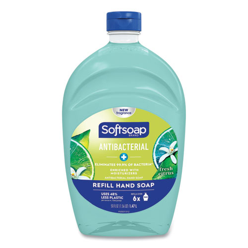 Picture of Antibacterial Liquid Hand Soap Refills, Fresh, Green, 50 oz