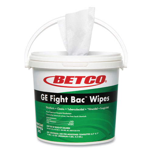 Picture of GE Fight Bac Disinfecting Wipes, 5.5 x 7, Fresh Scent, 500/Bucket, 4 Buckets/Carton