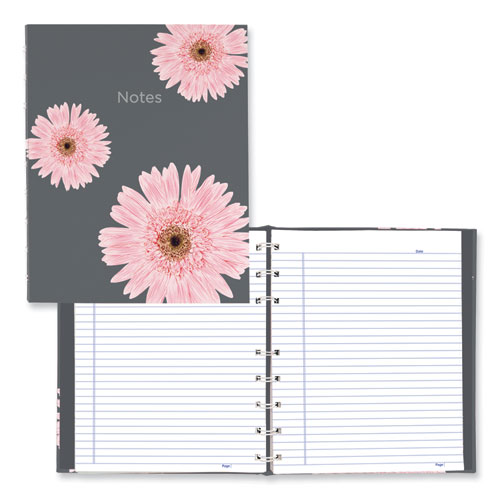 Picture of NotePro Notebook, 1-Subject, Medium/College Rule, Pink/Gray Cover, (75) 9.25 x 7.25 Sheets