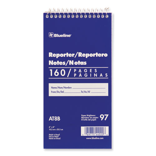 Reporters+Note+Pad%2C+Medium%2FCollege+Rule%2C+Blue+Cover%2C+80+White+4+x+8+Sheets