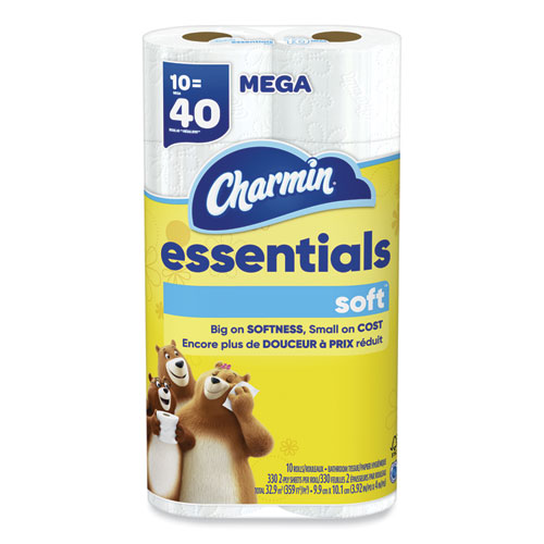 Picture of Essentials Soft Bathroom Tissue, Septic Safe, 2-Ply, White, 330 Sheets/Roll, 30 Rolls/Carton