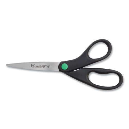 Picture of KleenEarth Scissors, 8" Long, 3.25" Cut Length, Black Straight Handle