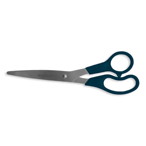 Picture of Value Line Stainless Steel Shears, 8" Long, 3.5" Cut Length, Black Straight Handle