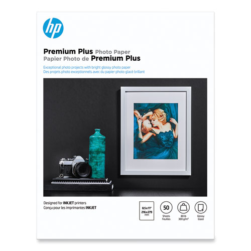 Picture of Premium Plus Photo Paper, 11.5 mil, 8.5 x 11, Glossy White, 50/Pack