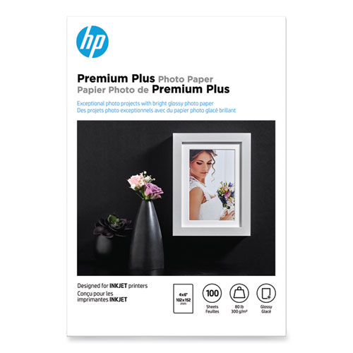 Picture of Premium Plus Photo Paper, 11.5 mil, 4 x 6, Glossy White, 100/Pack