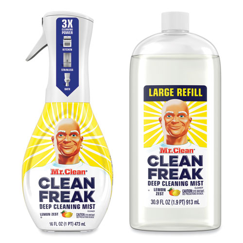 Picture of Clean Freak Deep Cleaning Mist Multi-Surface Spray, Lemon Zest, 16 oz Spray Bottle Plus 30.9 oz Refill
