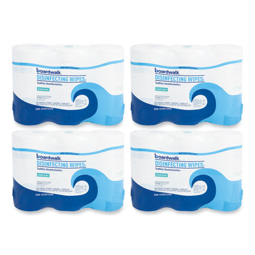 Picture of Quat-Based Disinfecting Wipes, 7 x 8, Fresh Scent, 75/Canister, 12 Canisters/Carton