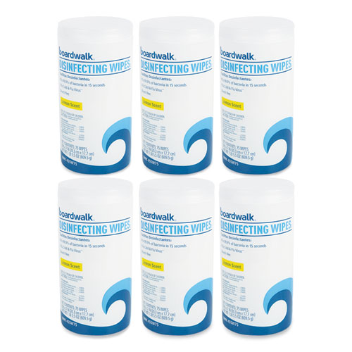 Disinfecting+Wipes%2C+7+x+8%2C+Lemon+Scent%2C+75%2FCanister%2C+6+Canisters%2FCarton