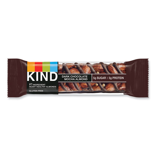 Picture of Nuts and Spices Bar, Dark Chocolate Mocha Almond, 1.4 oz Bar, 12/Box