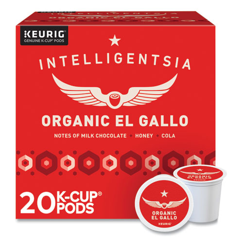 Picture of El Gallo Organic Coffee K-Cups, Light Roast, 20/Box