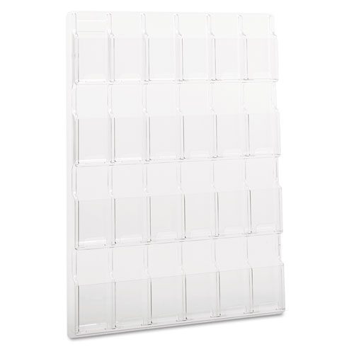 Picture of Reveal Clear Literature Displays, 24 Compartments, 30w x 2d x 41h, Clear