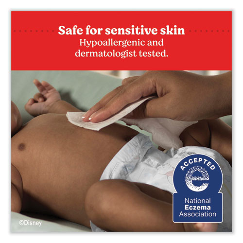 Picture of Natural Care Sensitive Baby Wipes, 1-Ply, 3.88 x 6.6, Unscented, White, 184/Pack, 3 Packs/Carton