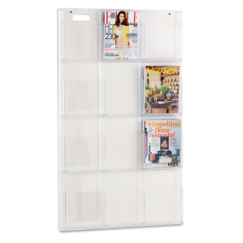 Reveal+Clear+Literature+Displays%2C+12+Compartments%2C+30w+X+2d+X+49h%2C+Clear