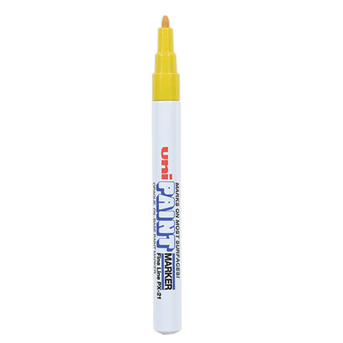 Picture of Permanent Marker, Fine Bullet Tip, Yellow