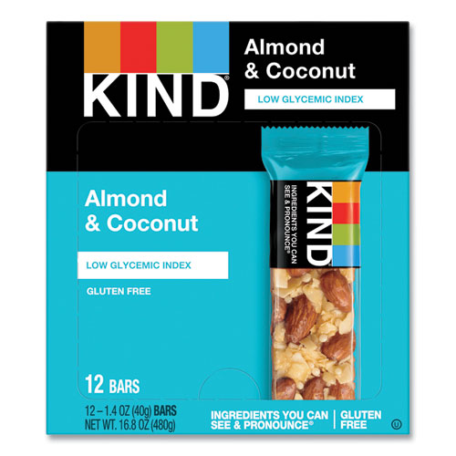 Picture of Fruit and Nut Bars, Almond and Coconut, 1.4 oz, 12/Box