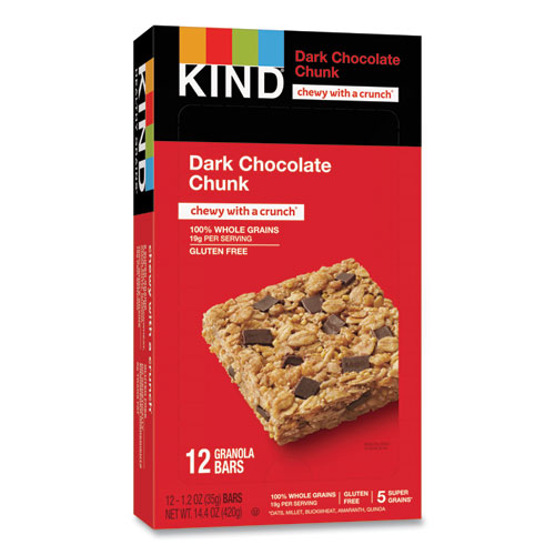 Picture of Healthy Grains Bar, Dark Chocolate Chunk, 1.2 oz, 12/Box