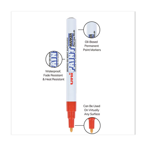 Picture of Permanent Marker, Fine Bullet Tip, Red