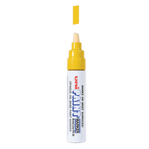 Picture of Permanent Marker, Broad Chisel Tip, Yellow