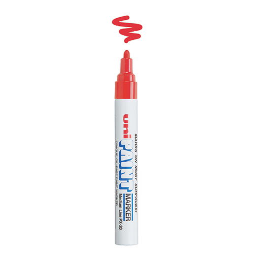 Picture of Permanent Marker, Medium Bullet Tip, Red